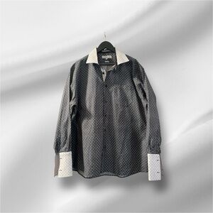 Men's Polka Dot Shirt - Black and White